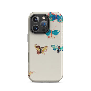 Five Butterflies - Odilon Redon Watercolor Iphone Case, 16 Pro / Matte, Butterfly-patterned Phone Case