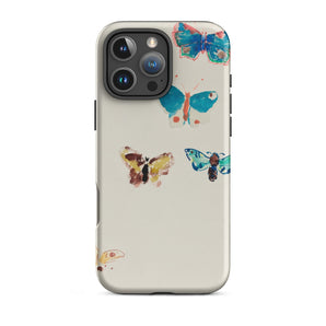 Five Butterflies - Odilon Redon Watercolor Iphone Case, 16 Pro Max / Matte, Butterfly-patterned Phone Case