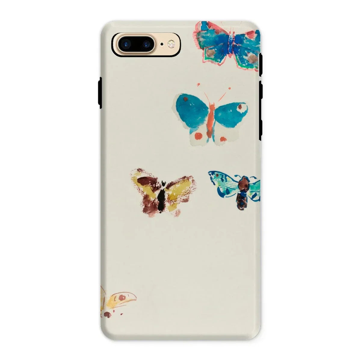 Five Butterflies - Odilon Redon Watercolor Iphone Case, 8 Plus / Matte, Kite-952481939, White Iphone Case Decorated Colorful Butterfly