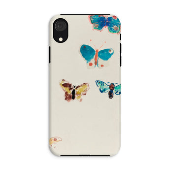 Five Butterflies - Odilon Redon Watercolor Iphone Case, Xr / Matte, Phone Case Decorated Colorful Butterfly Designs