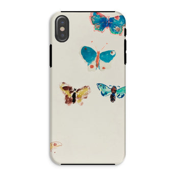 Five Butterflies - Odilon Redon Watercolor Iphone Case, Xs / Matte, Phone Case Decorated Colorful Butterfly Designs
