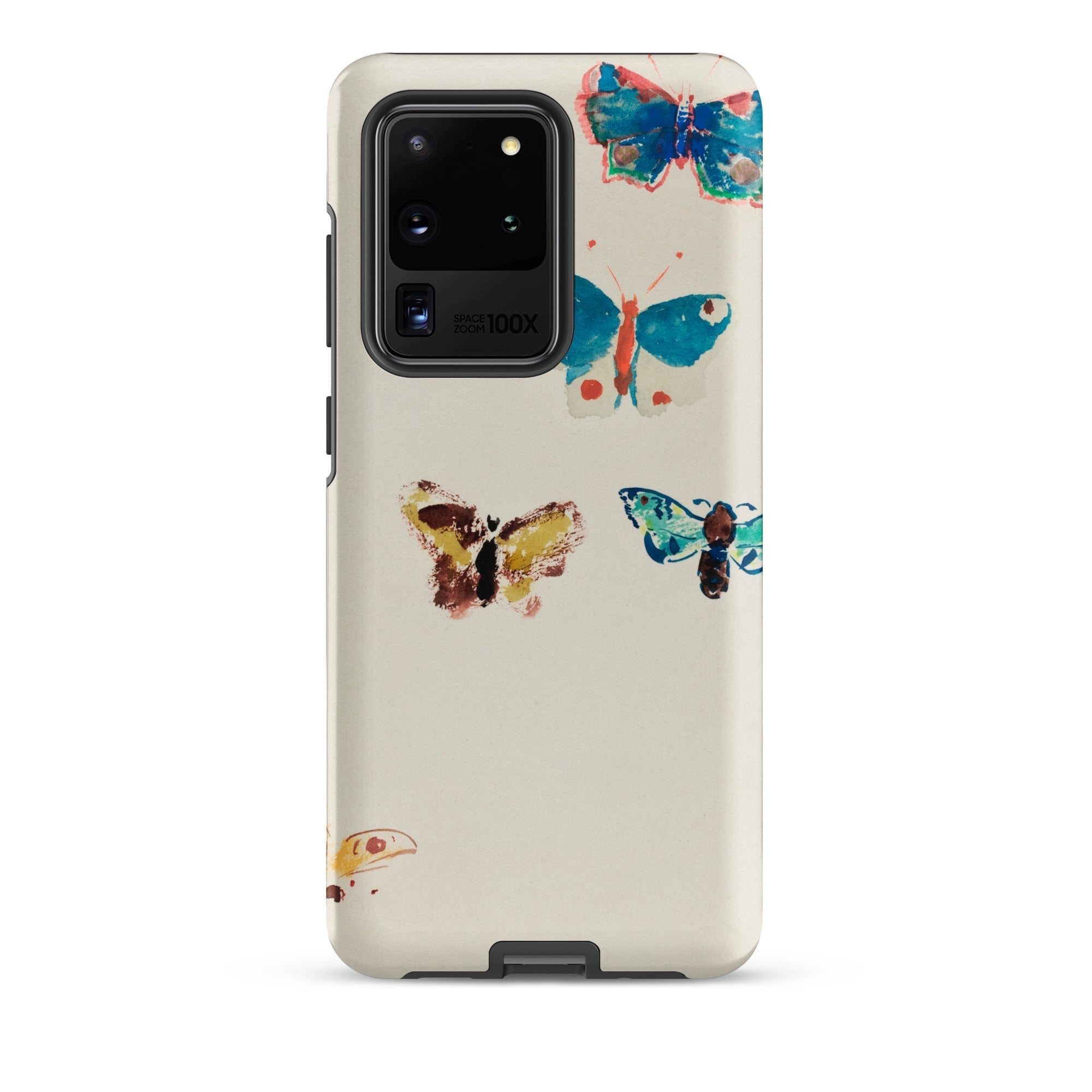 Five Butterflies Odilon Redon Watercolor Samsung Case, Galaxy S20 Ultra / Matte, Light Colored Phone Case Painted Butterfly Design