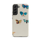 Five Butterflies Odilon Redon Watercolor Samsung Case, Galaxy S22 Plus / Matte, White Smartphone Case Colorful Butterfly Illustrations