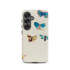 Five Butterflies Odilon Redon Watercolor Samsung Case, Galaxy S24 Ultra / Matte, Phone Case White Background Colorful Butterfly Designs