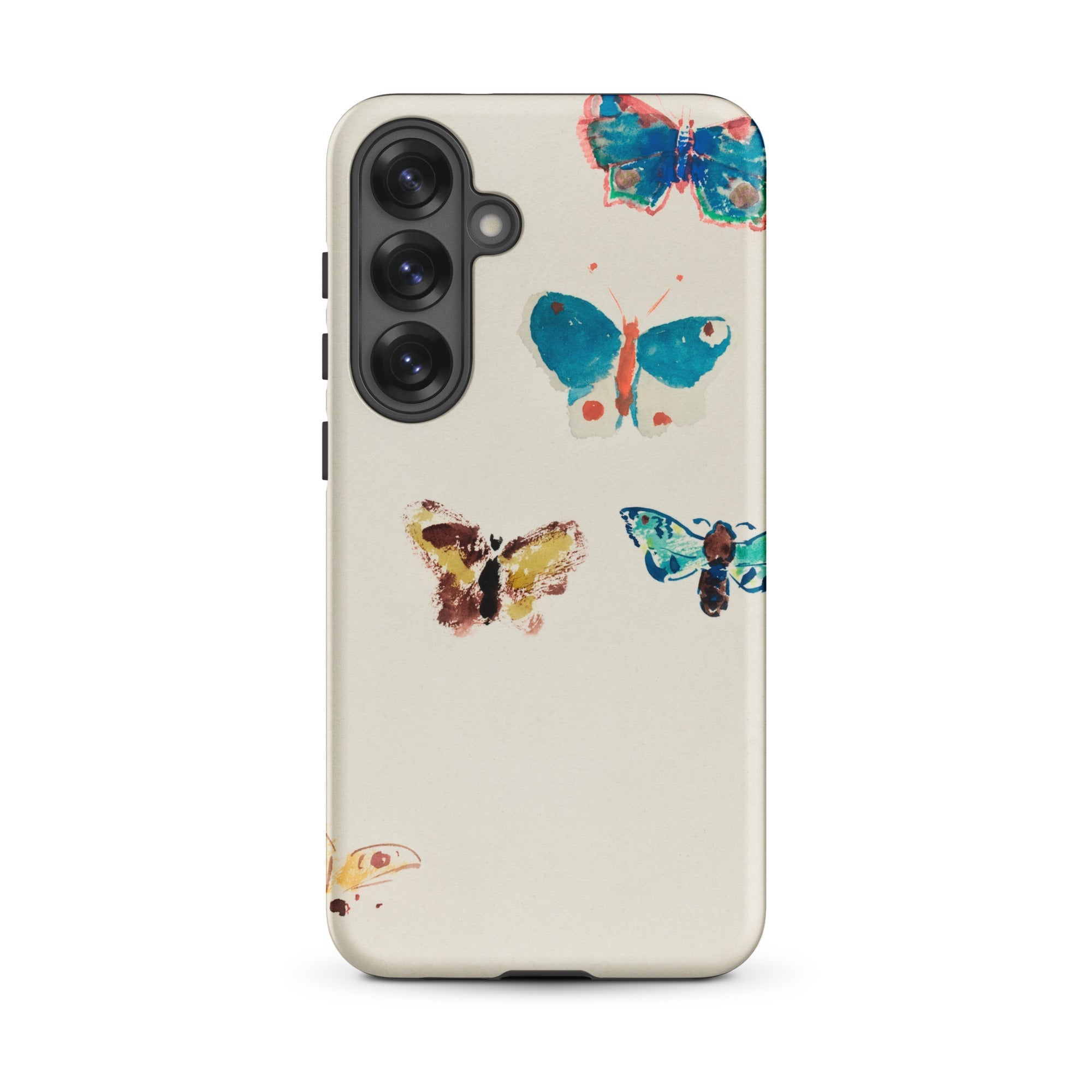 Five Butterflies Odilon Redon Watercolor Samsung Case, Galaxy S25 / Matte, Phone Case Colorful Butterfly Designs