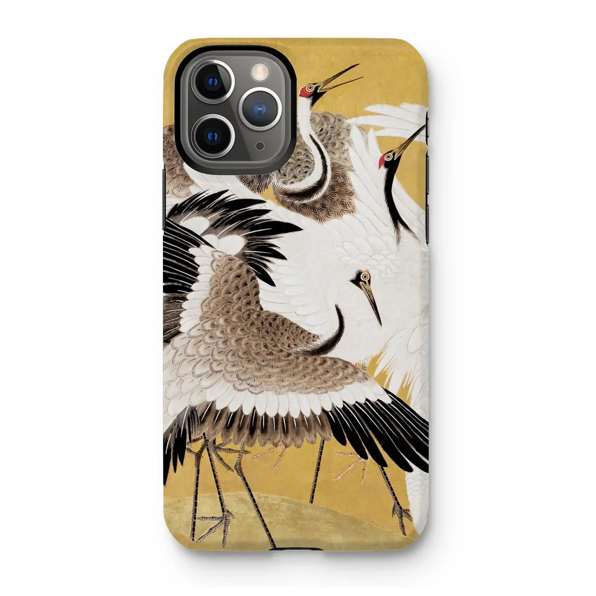 Flock of Cranes - Ishida Yūtei Edo Art Iphone Case, 11 Pro / Matte, Iphone Case Artistic Design Cranes Flight