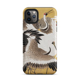 Flock of Cranes - Ishida Yutei Edo Art Iphone Case, 11 Pro Max / Matte, Crane-patterned Phone Case