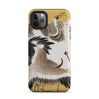 Flock of Cranes - Ishida Yutei Edo Art Iphone Case, 11 Pro Max / Matte, Crane-patterned Phone Case