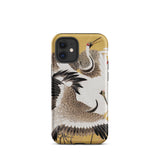 Flock of Cranes - Ishida Yutei Edo Art Iphone Case, 12 Mini / Matte, Crane-patterned Phone Case