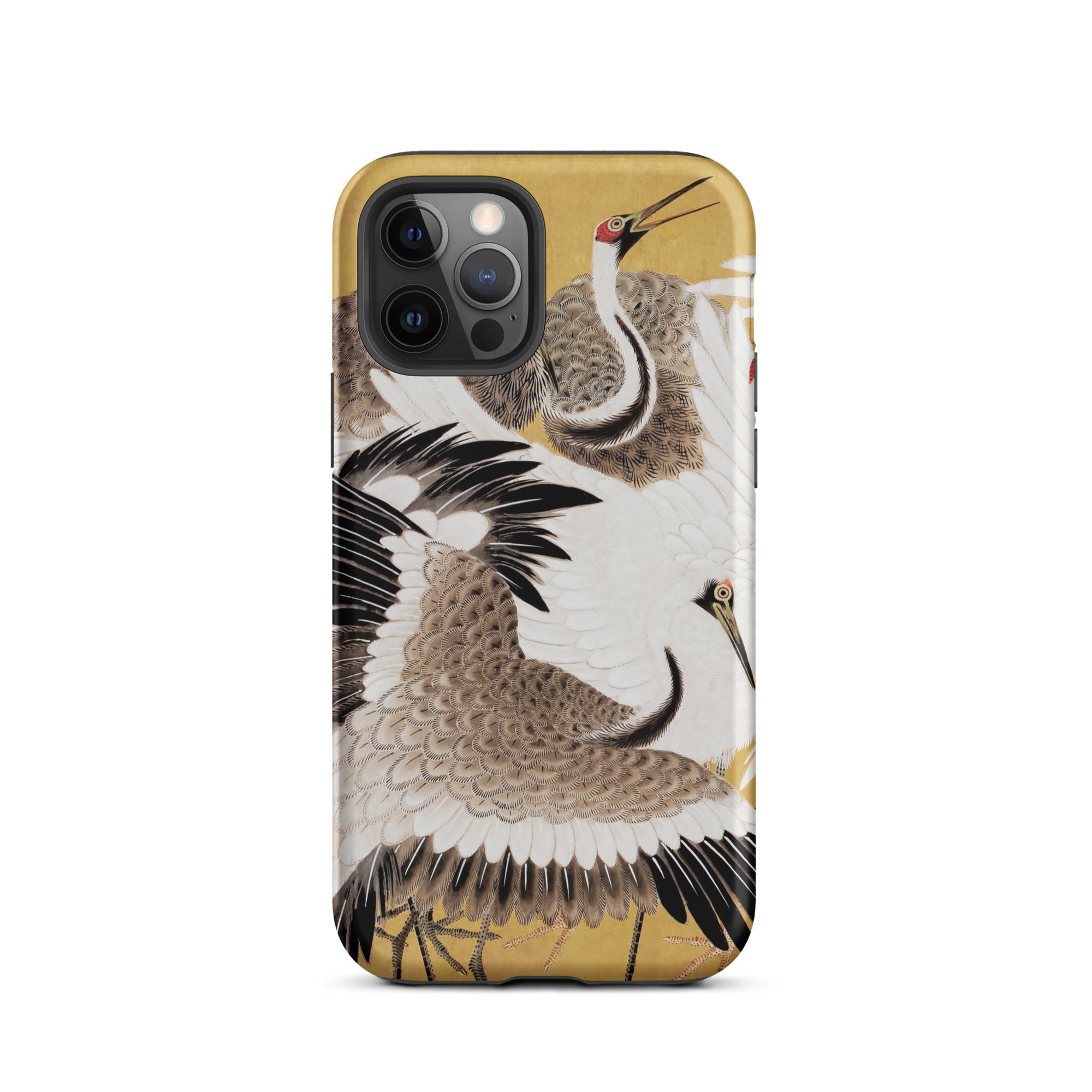 Flock of Cranes Ishida Yutei Edo Art Iphone Case, 12 Pro / Matte, Crane Patterned Phone Case