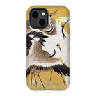 Flock of Cranes - Ishida Yūtei Edo Art Iphone Case, 14 Plus / Matte, Phone Case Artistic Depiction Cranes Flight