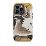 Flock of Cranes - Ishida Yutei Edo Art Iphone Case, 14 Pro Max / Matte, Crane-patterned Phone Case