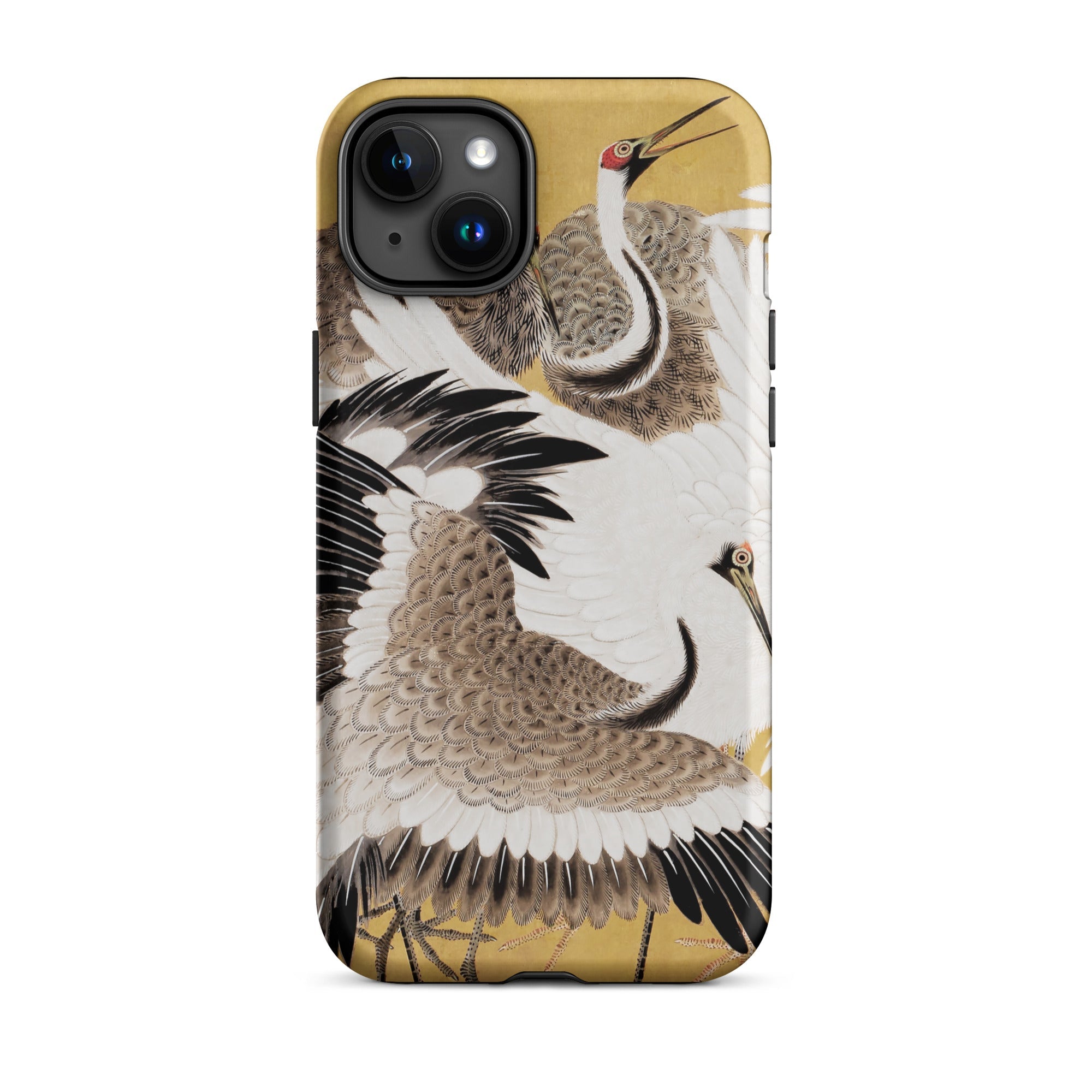 Flock of Cranes Ishida Yutei Edo Art Iphone Case, 15 Plus / Matte, Phone Case Crane Artwork