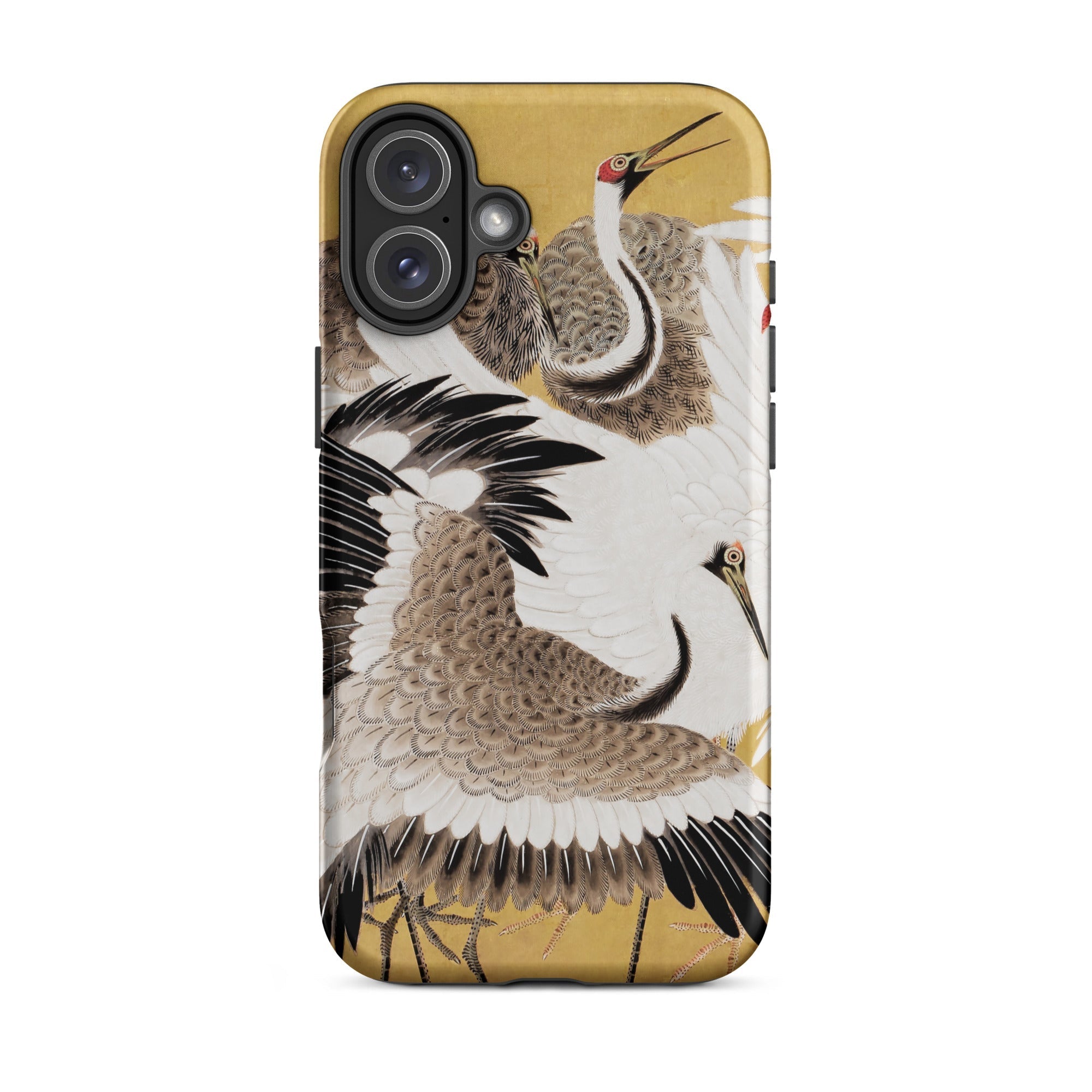 Flock of Cranes Ishida Yutei Edo Art Iphone Case, 16 Plus / Matte, Smartphone Case Crane Artwork