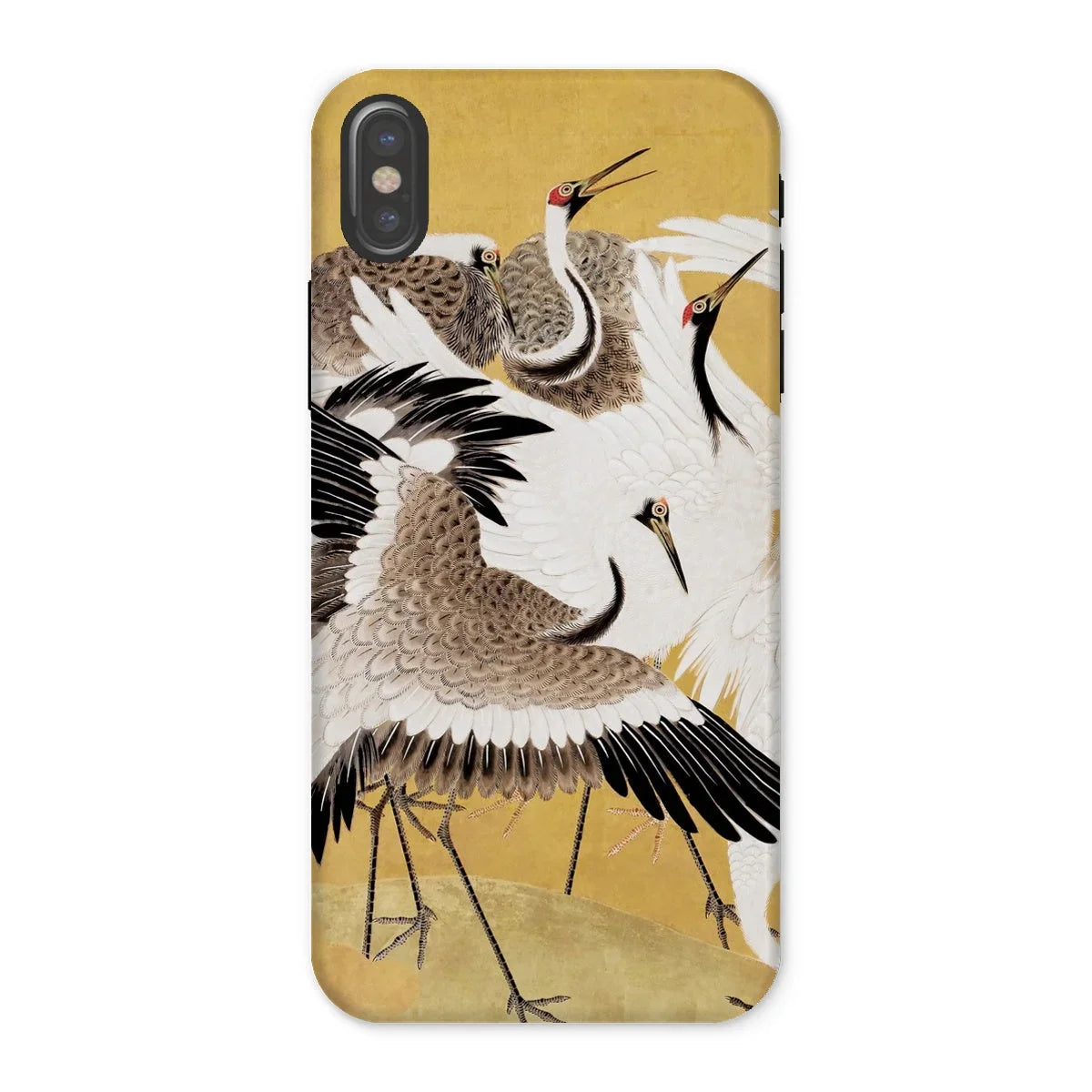 Flock of Cranes - Ishida Yūtei Edo Art Iphone Case, x / Matte, Phone Case Artistic Depiction Cranes Flight