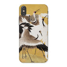 Flock of Cranes - Ishida Yūtei Edo Art Iphone Case, x / Matte, Phone Case Artistic Depiction Cranes Flight