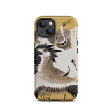 Flock of Cranes - Ishida Yutei Edo Art Phone Case Iphone 13 / Matte Crane-patterned Phone Case Ishida Yūtei’s Flock, Edo-period Artistry,