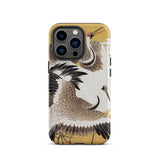 Flock of Cranes - Ishida Yutei Edo Art Phone Case Iphone 13 Pro / Matte Crane-patterned Phone Case Ishida Yūtei’s Flock, Edo-period