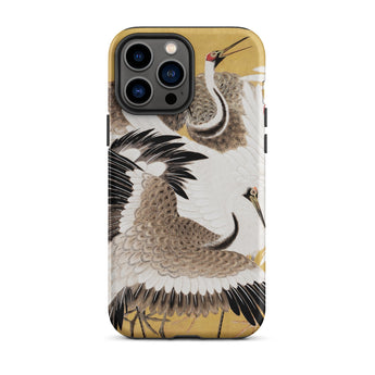 Flock of Cranes - Ishida Yutei Edo Art Phone Case Iphone 13 Pro Max / Matte Crane-themed Phone Case Ishida Yūtei’s Flock, Edo-period