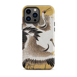 Flock of Cranes - Ishida Yutei Edo Art Phone Case Iphone 13 Pro Max / Matte Crane-themed Phone Case Ishida Yūtei’s Flock, Edo-period