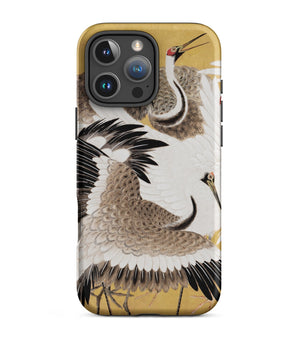 Iphone 16 Pro Max / Matte Flock of Cranes - Ishida Yutei Edo Art Phone Case Yūtei’s, Edo-period Artistry, Ethereal World
