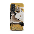 Flock of Cranes Ishida Yuutei Edo Art Samsung Case, Galaxy S22 Plus / Matte, Smartphone Case Design Cranes Gold Background