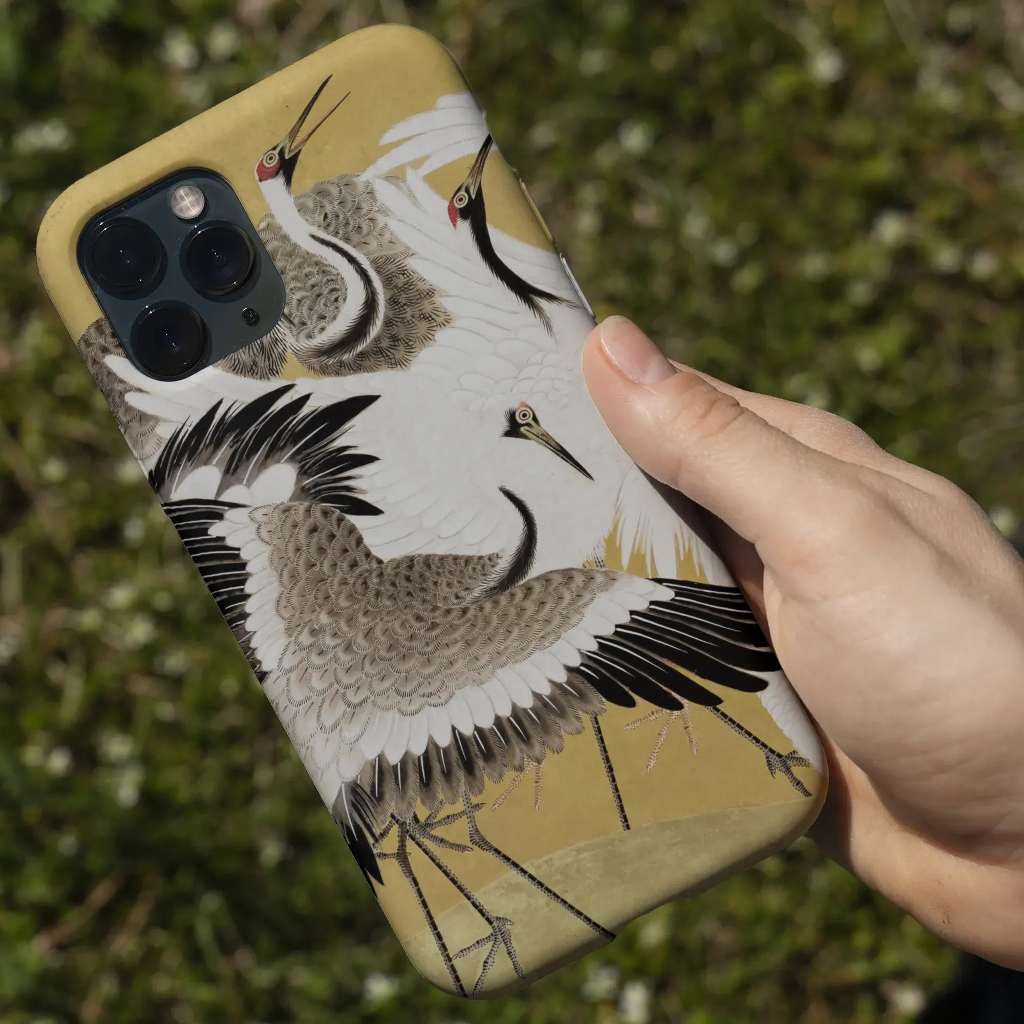 Flock Of Cranes Japanese Bird Art Phone Case - Ishida Yūtei - Mobile Phone Cases - Aesthetic Art