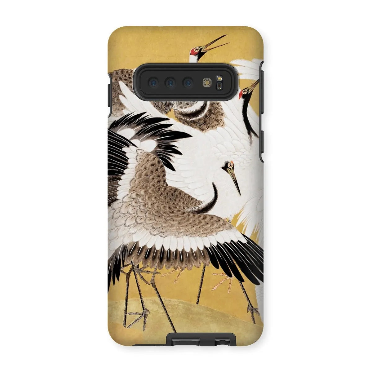 Flock Of Cranes Japanese Bird Art Phone Case - Ishida Yūtei - Samsung Galaxy S10 / Matte - Mobile Phone Cases
