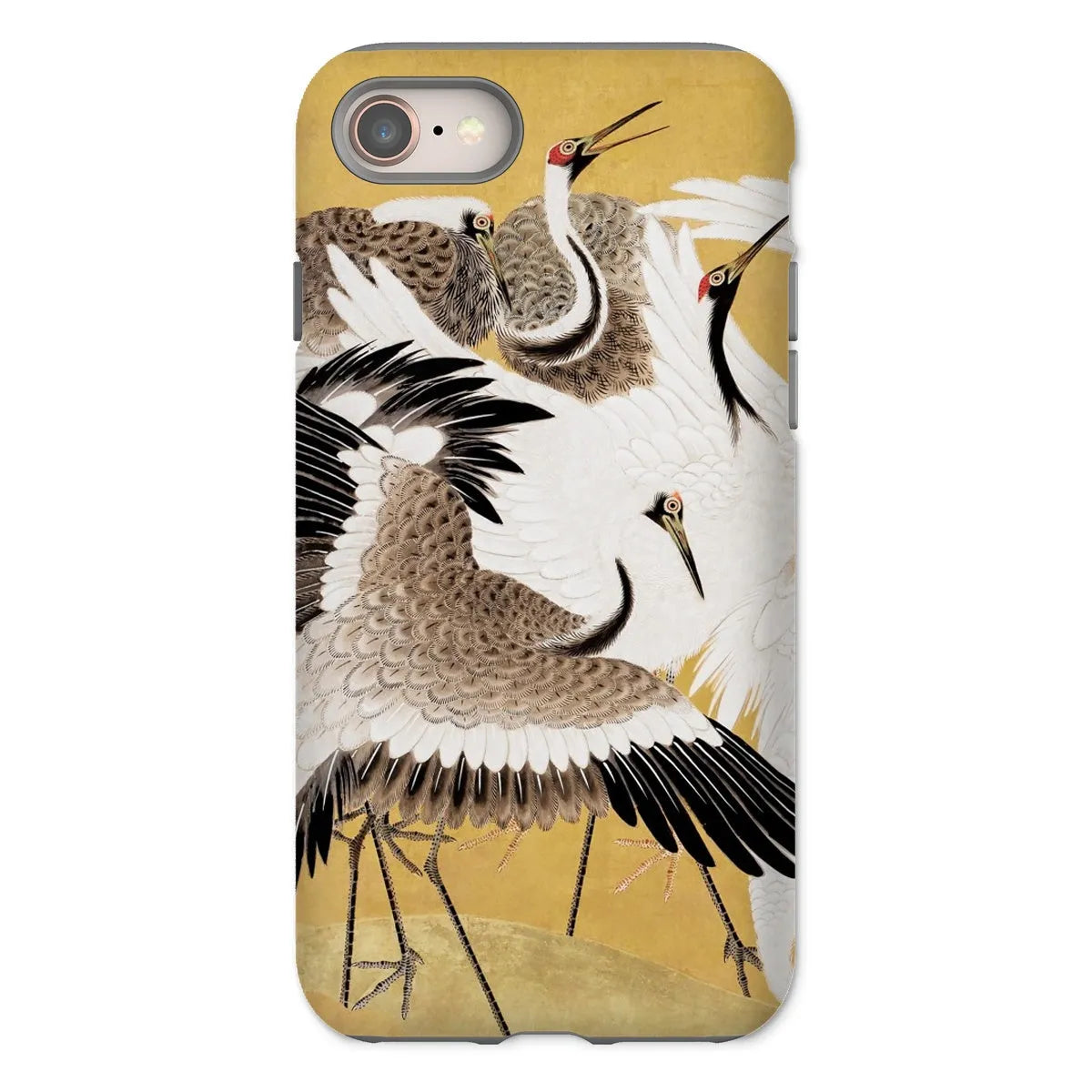 Flock Of Cranes Japanese Bird Art Phone Case - Ishida Yūtei - Iphone 8 / Matte - Mobile Phone Cases - Aesthetic Art