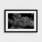 Flock of Birds at Dusk - Black & White Art Print / Canvas, Gray Canopy, Surge Prints