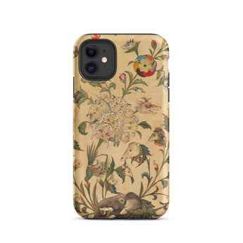 Floral Fantasy of Animals and Birds Iphone Case, 11 / Matte, Floral Animal Patterned Phone Case