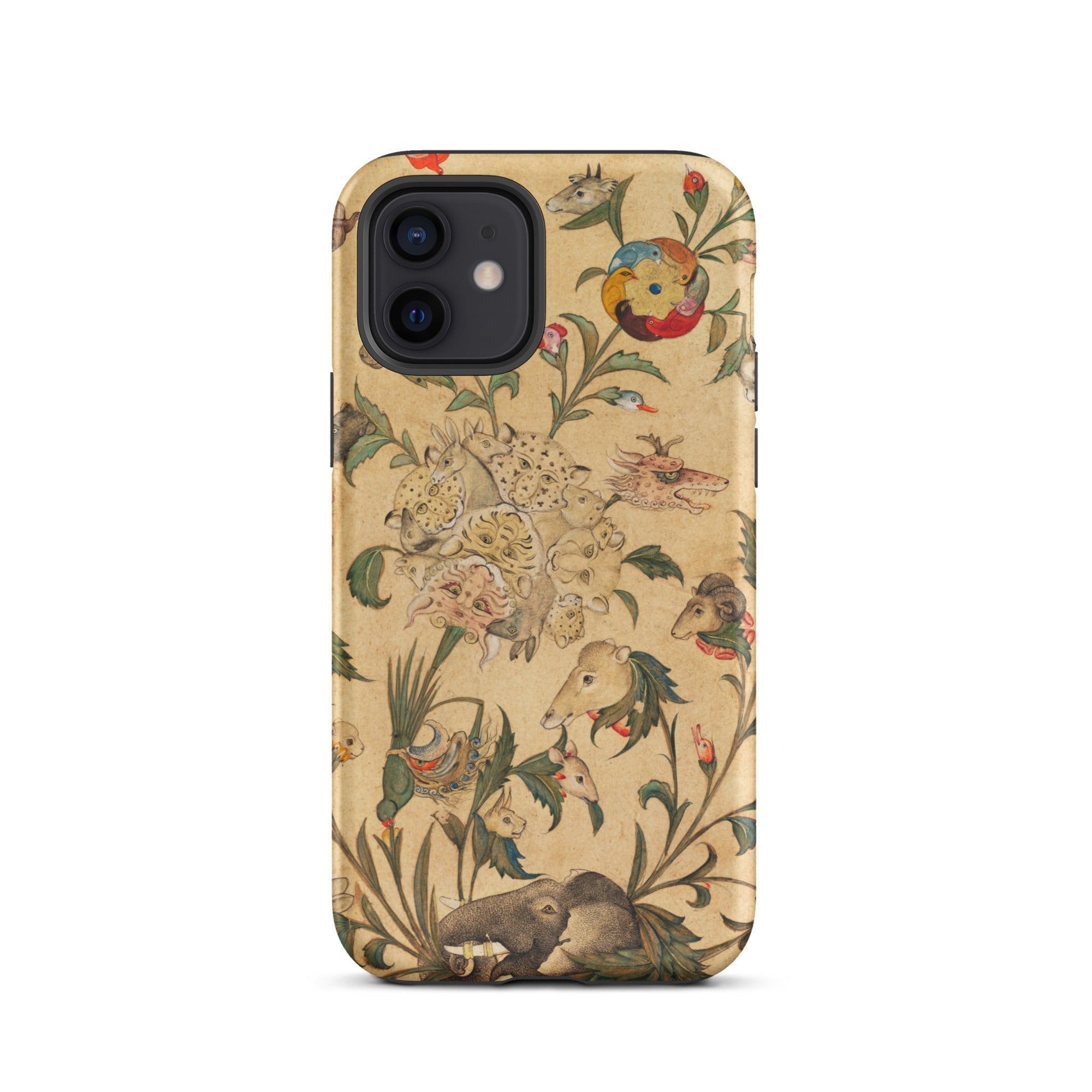 Floral Fantasy of Animals and Birds Iphone Case, 12 / Matte, Floral Animal Patterned Phone Case