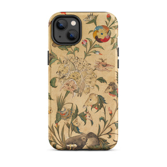 Floral Fantasy of Animals and Birds Iphone Case, 14 Plus / Matte, Floral Animal Patterned Phone Case