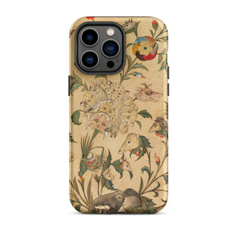 Floral Fantasy of Animals and Birds Iphone Case, 14 Pro Max / Matte, Floral Animal Patterned Phone Case
