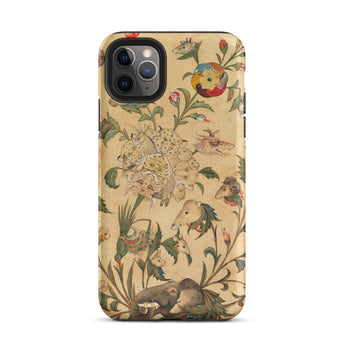 Floral Fantasy of Animals and Birds Phone Case Iphone 11 Pro Max / Matte Floral-patterned Phone Case Garden Stitched, Iphone