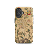 Floral Fantasy of Animals and Birds Phone Case Iphone 16 / Matte Ornate Phone Case Garden Stitched, Iphone