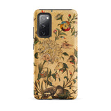 Floral Fantasy of Animals and Birds Samsung Case, Galaxy S20 Fe / Matte, Phone Case Intricate Vintage-style Design Mythological Creatures