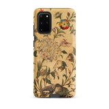 Floral Fantasy of Animals and Birds Samsung Case, Galaxy S20 Plus / Matte, Smartphone Case Ornate Antique-style Floral Animal Print