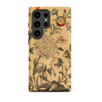 Floral Fantasy of Animals and Birds Samsung Case, Galaxy S24 Ultra / Matte, Smartphone Case Detailed Antique-style Print Animals Botanical