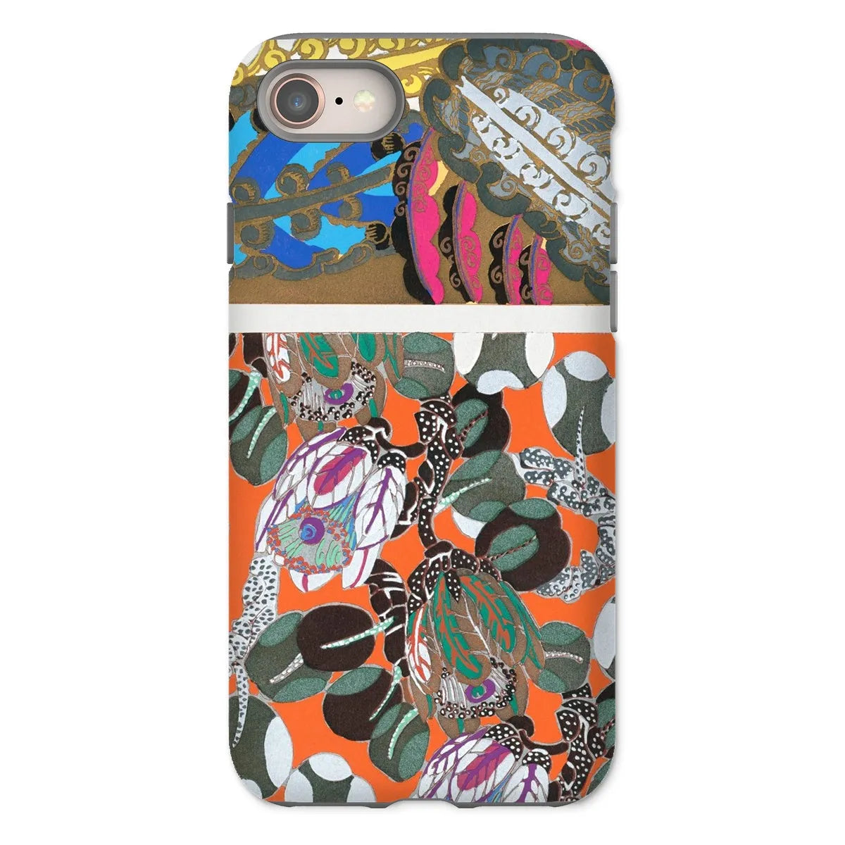 Floral Motifs - Decorative Art Phone Case - Edouard Benedictus - Iphone 8 / Matte - Mobile Phone Cases - Aesthetic Art