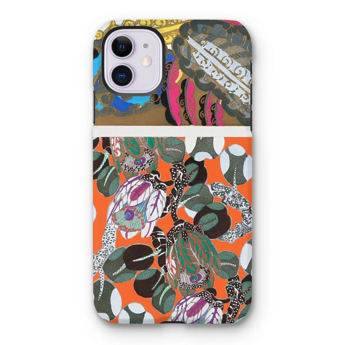 Floral Motifs - Decorative Art Phone Case - Edouard Benedictus - Iphone 11 / Matte - Mobile Phone Cases - Aesthetic Art
