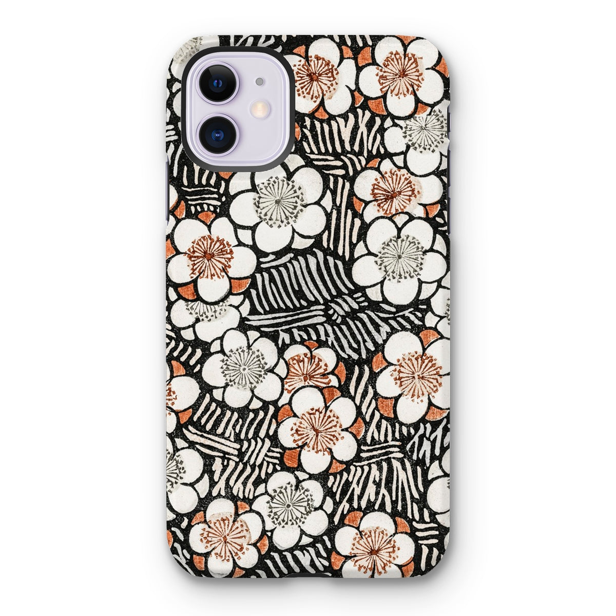 Floral Pattern - Bijutsu Sekai Watanabe Seitei Iphone Case, 11 / Matte, Floral Patterned Phone Case