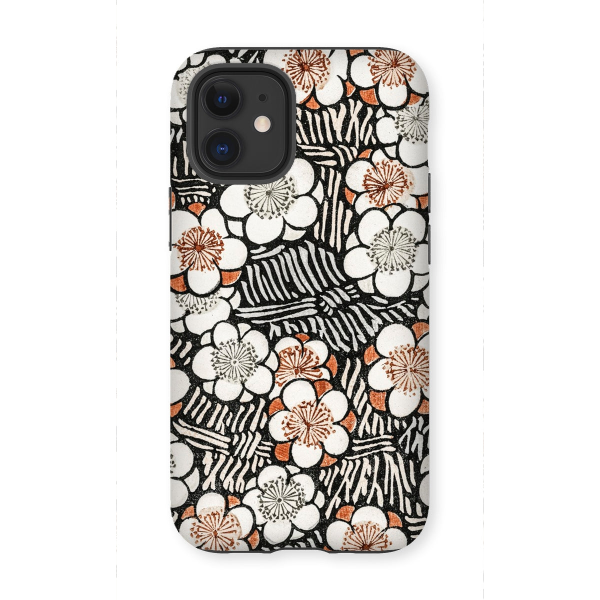 Floral Pattern - Bijutsu Sekai Watanabe Seitei Iphone Case, 12 Mini / Matte, Floral Patterned Phone Case