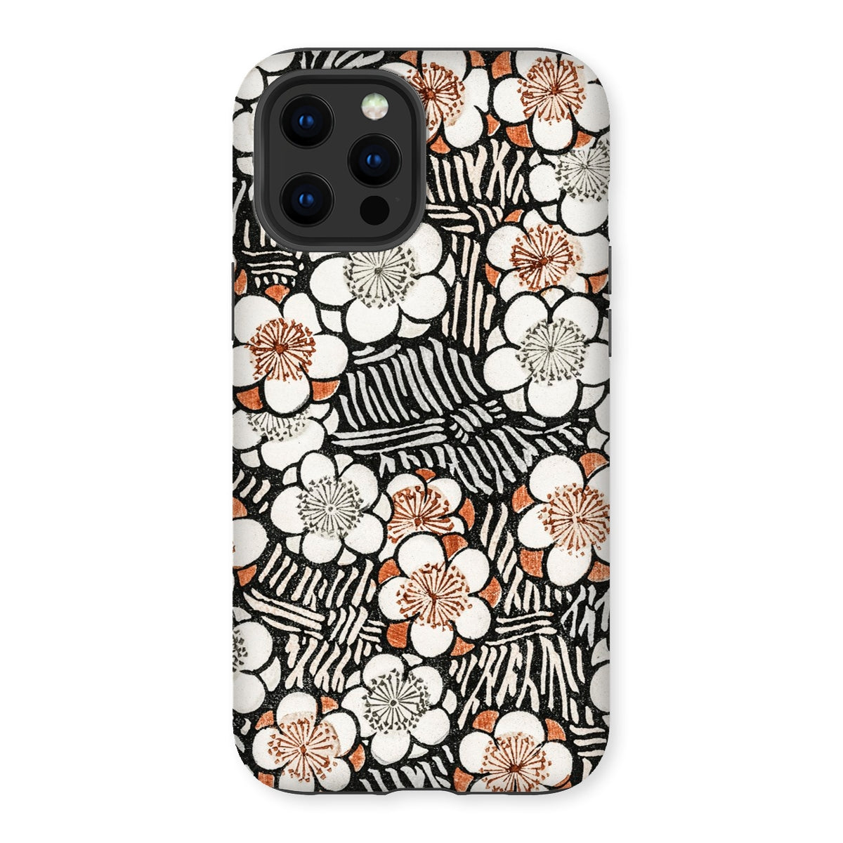 Floral Pattern - Bijutsu Sekai Watanabe Seitei Iphone Case, 12 Pro Max / Matte, Floral Patterned Phone Case
