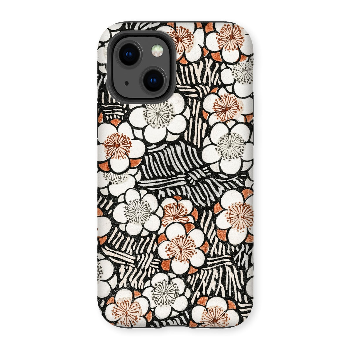 Floral Pattern - Bijutsu Sekai Watanabe Seitei Iphone Case, 13 / Matte, Floral Patterned Phone Case
