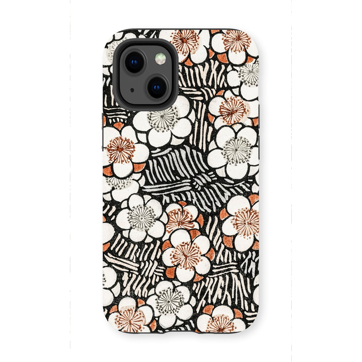 Floral Pattern - Bijutsu Sekai Watanabe Seitei Iphone Case, 13 Mini / Matte, Floral Patterned Phone Case