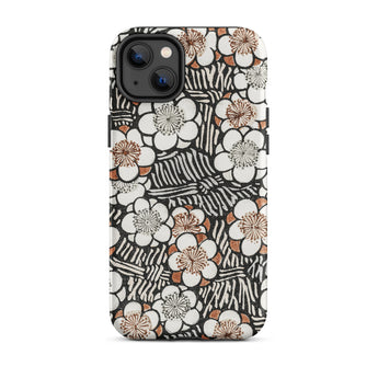 Floral Pattern - Bijutsu Sekai Watanabe Seitei Iphone Case, 14 Plus / Matte, Floral Patterned Phone Case