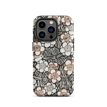 Floral Pattern - Bijutsu Sekai Watanabe Seitei Iphone Case, 14 Pro / Matte, Floral Patterned Phone Case