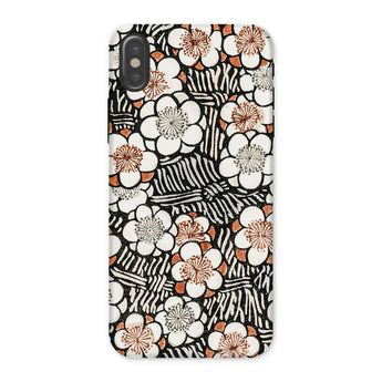 Floral Pattern - Bijutsu Sekai Watanabe Seitei Iphone Case, x / Matte, Floral Patterned Phone Case
