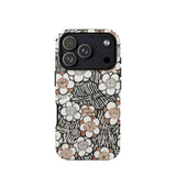 Floral Pattern - Bijutsu Sekai Watanabe Seitei Phone Case Iphone 17 Pro / Matte Iphone 12 Pro Max Case Floral Pattern Black Watanabe